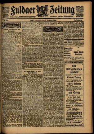 Zweite Ausgabe vom Donnerstag, den 03. November 1904.