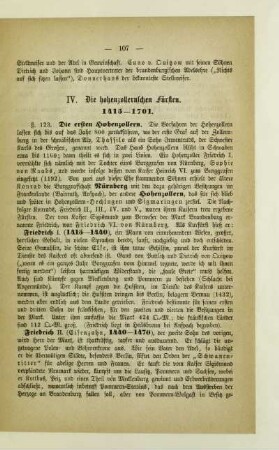 IV. Die hohenzollernschen Fürsten. 1415-1701