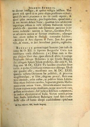 Commentarius de vita et scriptis Jo. Buherii