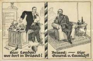 Postkarte zur deutschen Besetzung Belgiens