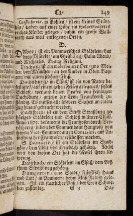 149-163, Da - De - Di/Do/Dö