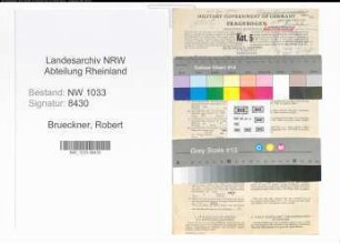 Entnazifizierung Robert Brueckner , geb. 18.03.1922 (Maurer)