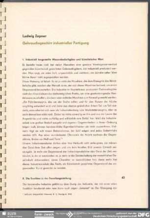 Gebrauchsgeschirr industrieller Fertigung