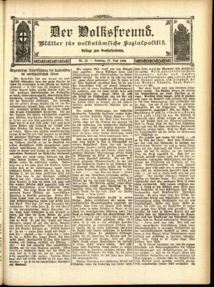 Ausgabe vom Sonntag, den 27. Juni 1909.