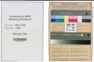 Entnazifizierung Otto Wening , geb. 02.08.1897 (Schmied)