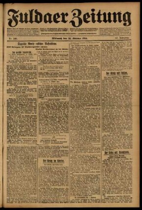 Ausgabe vom Mittwoch, den 18. Oktober 1916.