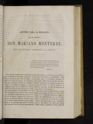 Apuntes para la biografia del Sr. General Don Mariano Monterde