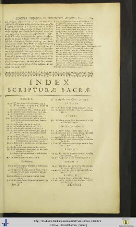 Index Scripturae Sacrae.