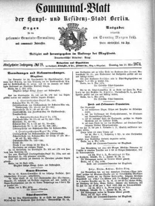 1874,19: No. 19, 10. Mai 1874