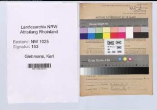 Entnazifizierung Karl Giebmans , geb. 13.08.1892 (Installateur)