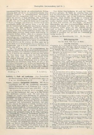91-92 [Rezension] Hoßfeld, O., Stadt- und Landkirchen