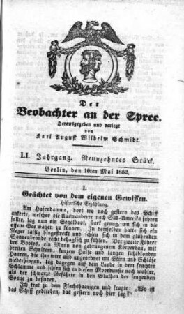 19. Stueck, 10. Mai 1852