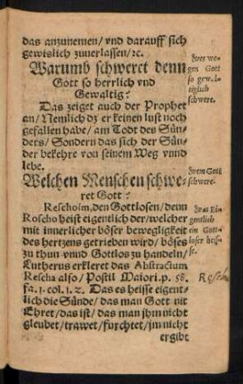Warumb schweret denn Gott so herrlich und Gewaltig?