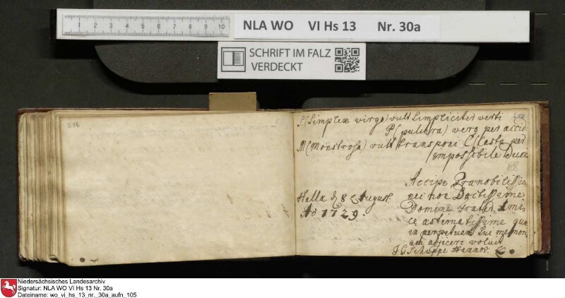 Stammbuch des U. J. Schrader aus Hannover