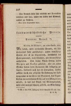 Landwirthschaftliche Briefe
