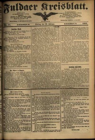 Ausgabe vom Freitag, den 23. Februar 1906.