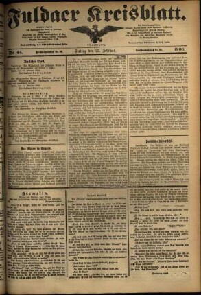 Ausgabe vom Freitag, den 23. Februar 1906.