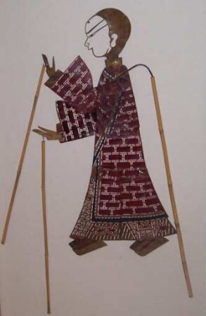 Chinesische Schattenspielfigur Jüngerer Buddhistischer Priester