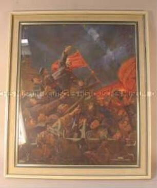 Kunstdruck eines sowjetischen Gemälde aus dem Staatsratsgebäude
