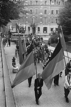 Radeberg, Ankunft von sowjetischen Mähdreschern, Einsatz der Mähdrescher auf dem Volksgut (VG) Seifersdorf, Juli 1952