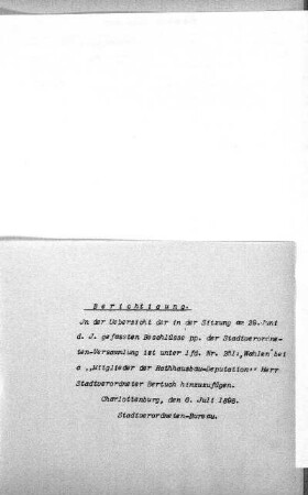 Berichtigung, 29. Juni 1898