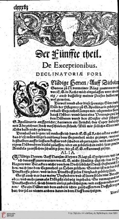 Der Fünffte theil
