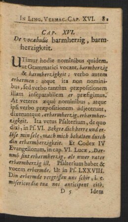 Cap. XVI. De vocabulis barmherzig, barmherzigkeit.