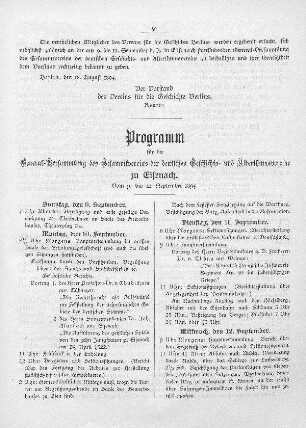 Programm für die General-Versammlung des Gesammtvereins der deutschen Geschichts- und Alterthumsvereine