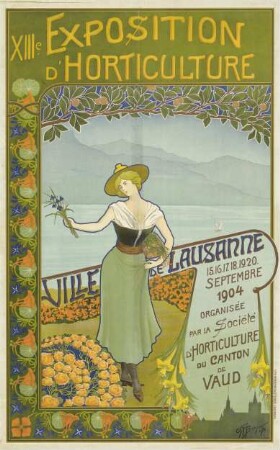 XIIIe. Exposition d'Horticulture. Ville de Lausanne 1904