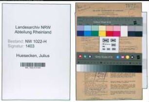Entnazifizierung Julius Huesecken , geb. 01.09.1898 (Kaufmann)