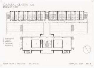 Kulturzentrum, Ios: Grundriss Kellergeschoss 1:200