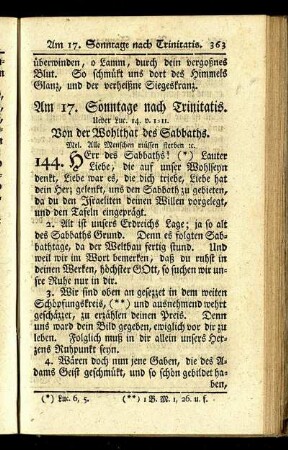 Am 17. Sonntage nach Trinitatis. - Am 22. Sonntage nach Trinitatis.