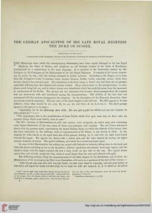 The german apocalypse of his late Royal Highness The Duke of Sussex