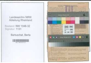 Entnazifizierung Berta Bartuschat , geb. 31.10.1895 (Angestellte)