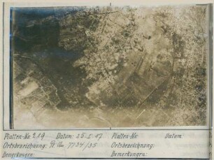 Foto der Stellungen westlich von Le Hamel (Luftbild)