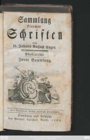 Sammlung 2: Sammlung kleiner Schriften