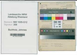 Entnazifizierung Johnnes Buchholz , geb. 11.08.1904 (Elektromonteur)