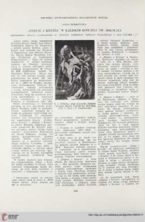22: "Zdjęcie z Krzyża" w kaliskim kościele św. Mikołaja