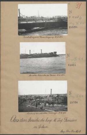 In Serbien: Landung am serbischen Donauufer 22.10.1915
