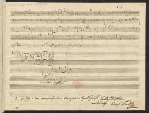 Echtheitsnotiz von Aloys Fuchs