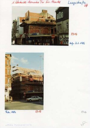 Langestraße. Bau des Hauses Nummer 5