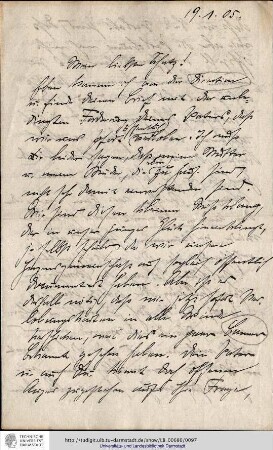 Brief vom 19.01.1905