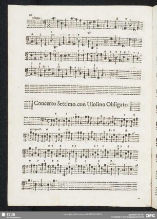 Concerto settimo con violino obligato