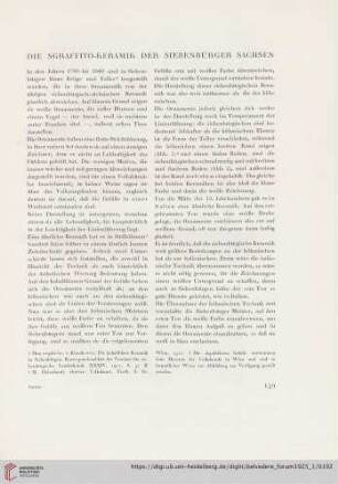7: Die Sgraffito-Keramik der Siebenbürger Sachsen