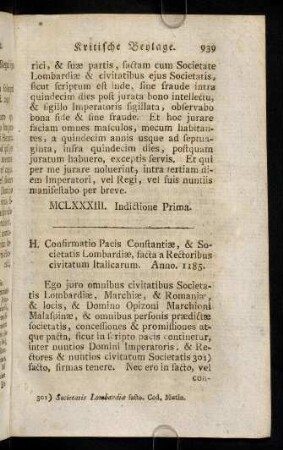 939-943, H. Confirmatio Pacis Constantiae, & Societatis ...