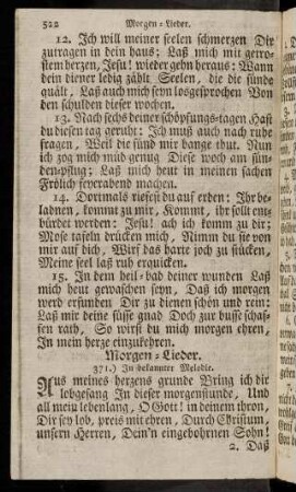 522-537, Morgen-Lieder