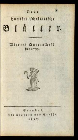 Viertes Quartalheft für 1799