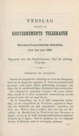 Verslag ... over het jaar 1863