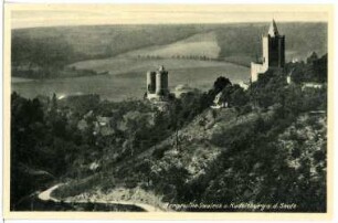 Saaleck. Burgruine Saaleck und Rudelsburg