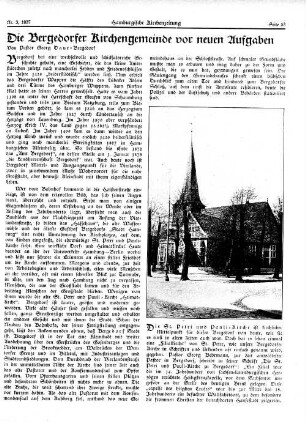 Die Bergedorfer Kirchengemeinde vor neuen Aufgaben